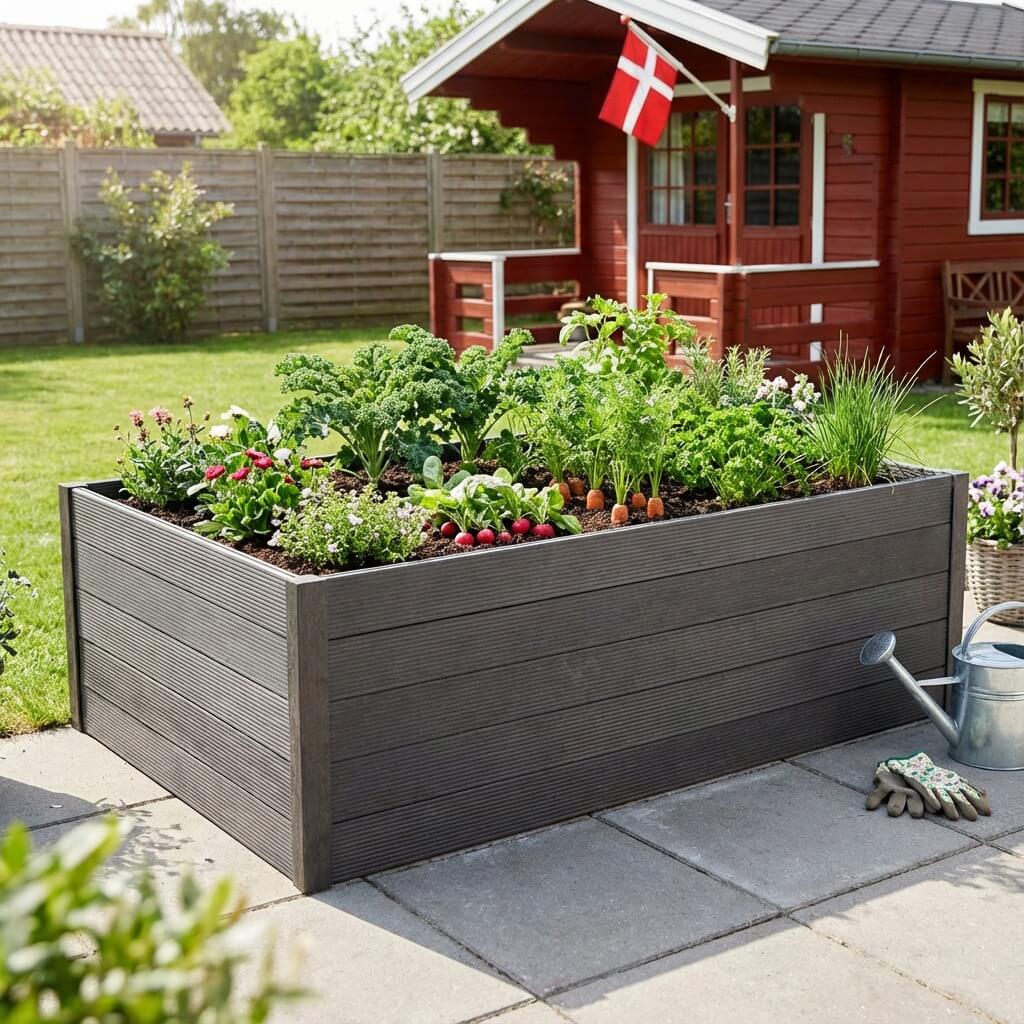 Produktbillede af Komposit højbed 120 x 80 x 40 på tilbud i høj kvalitet