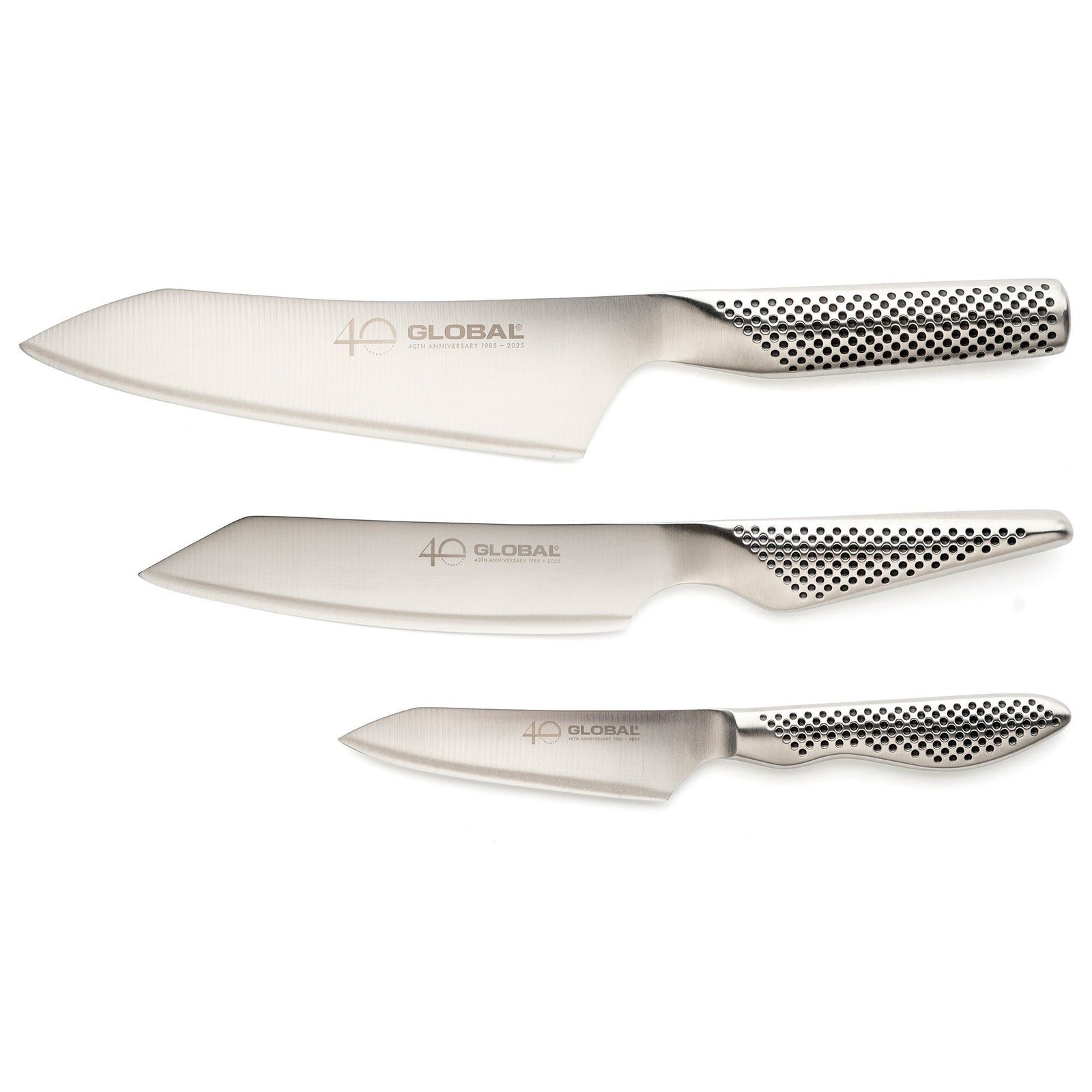 Global Global 40-årsjubileum knivsæt 3 dele G-4, GS-58, GS-110 – produktbillede (Knivsæt)