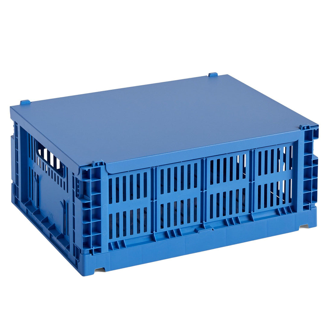 Hay Hay Låg, Colour Crate, electric blue, medium ❤ billede i brug (Låg)