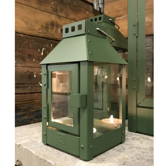 Produktbillede af Marco Lanterne 5 farver 12,5 x 12,5 x 25 cm Galvaniseret Grøn på tilbud i høj kvalitet