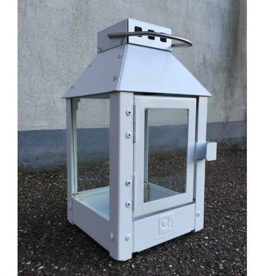 Produktbillede af Marco Lanterne 5 farver 12,5 x 12,5 x 25 cm Galvaniseret Hvid på tilbud i høj kvalitet
