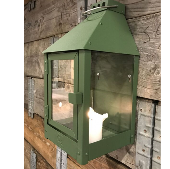 Produktbillede af Marco Lanterne til væg 5 farver 17 x 17 x 36,5 cm Galvaniseret Grøn på tilbud i høj kvalitet