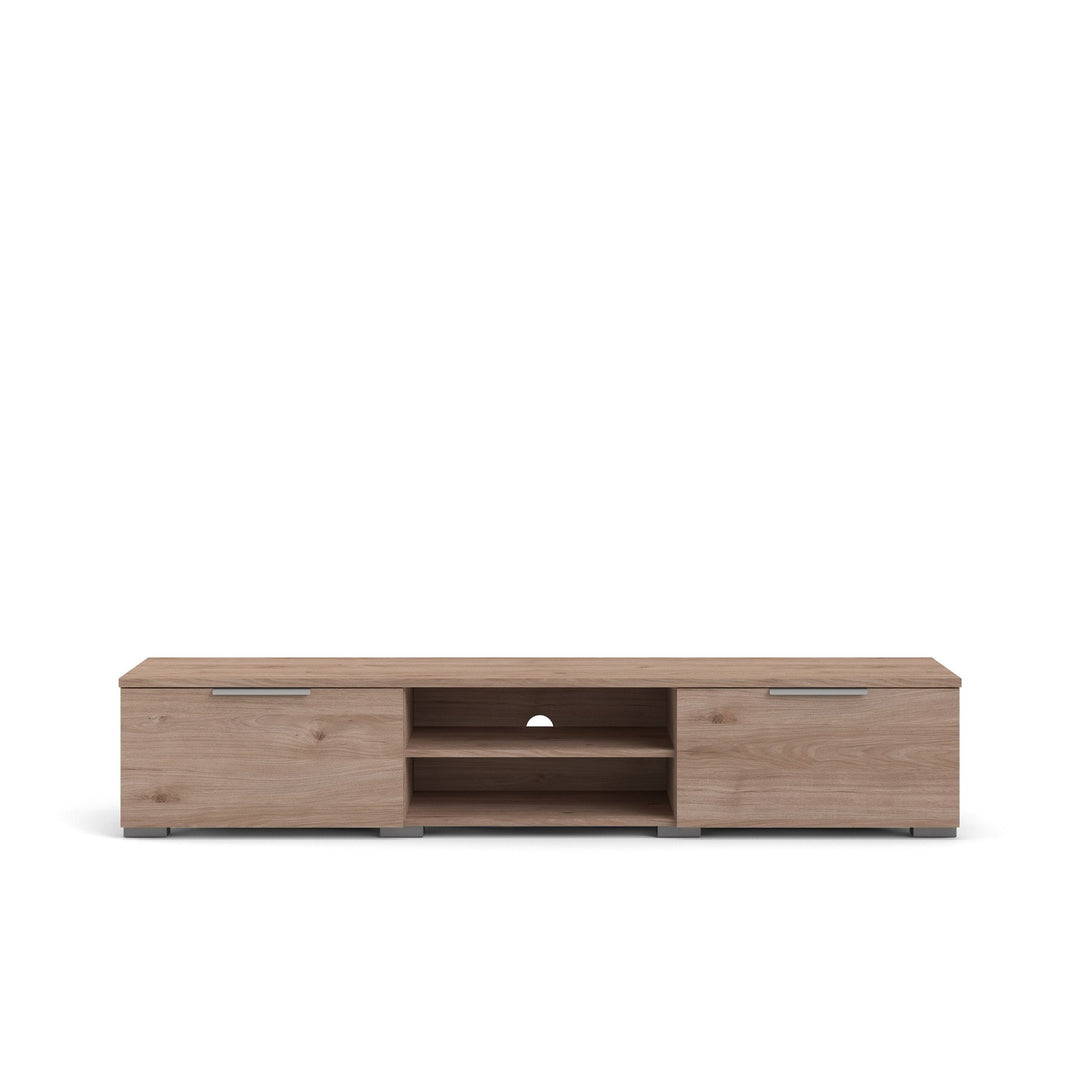 Produktbillede af TVILUM Match TV-bord m. 1 hylde og 2 skuffer natur folie og plastik 172,7x39,9 i premium kvalitet