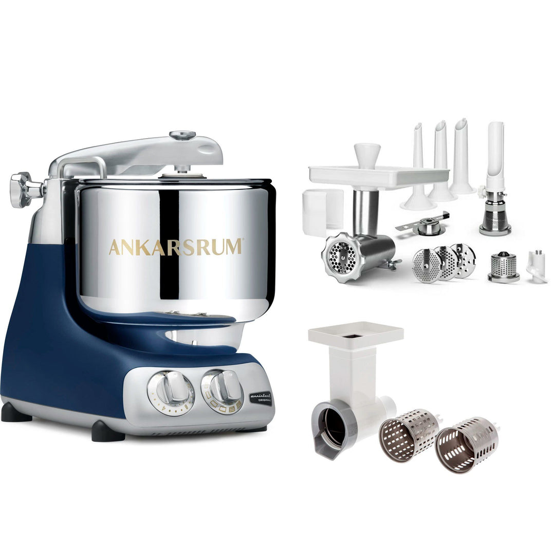 Ankarsrum Ankarsrum Assistent Røremaskine, large tilbehørspakke, royal blue – frontbillede (Røremaskiner)