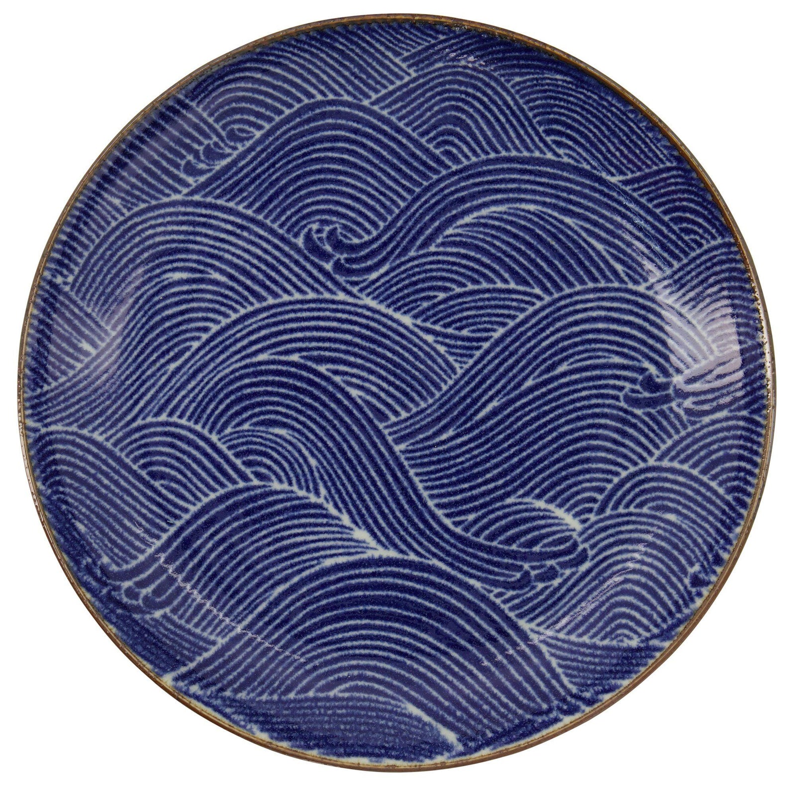 Tokyo design studio Tokyo design studio Seigaiha Blue tallerken 21.5 – billede i brug (Tallerkener)