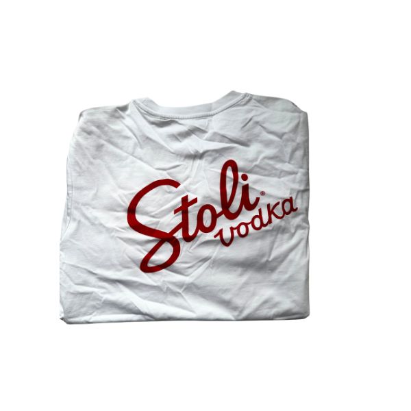 Produktbillede af Stoli Vodka Hvid T-shirt på tilbud i premium kvalitet