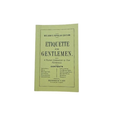 Hendricks "Etiquette For Gentlemen" ❤ Stort online udvalg i HENDRICKS ❤ Billig fragt og hurtig levering 2 - 5 hverdage - Varenummer: BAR-693315 / Ean: på lager - Udsalg på Barudstyr | Bardisken | MerchandiSpar op til 54% - Over 454 kendte mærker på udsalg