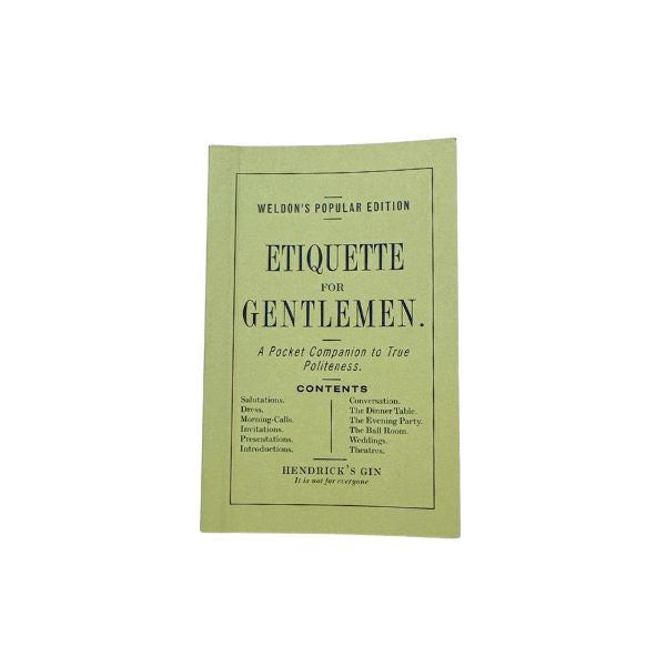 Produktbillede af Hendricks Etiquette For Gentlemen  på tilbud i premium kvalitet