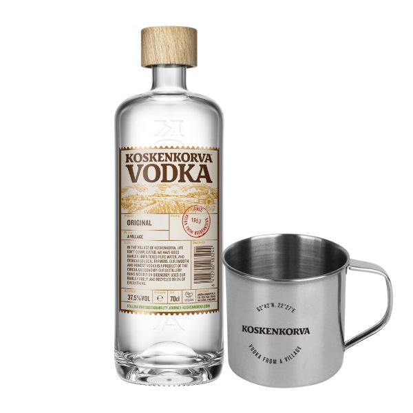 Produktbillede af Koskenkorva Vodka Fl 70 + Moscow Mule Kop på tilbud i premium kvalitet