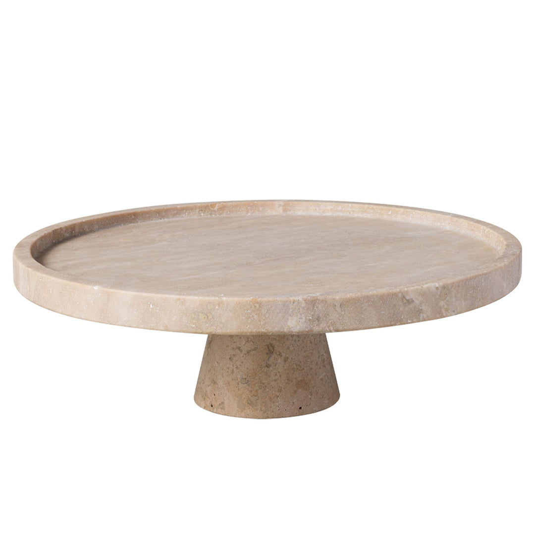 Villeroy & boch Villeroy & Boch Manufacture Travertine Serveringsfad på fod – frontbillede (Kagefad)