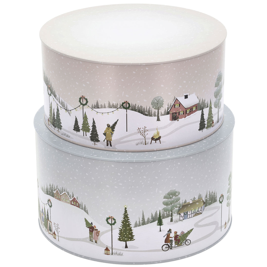 Pillivuyt Pillivuyt Vinter kagedåsesæt, artic ice/woodrose – billede i brug (Pladebokse)