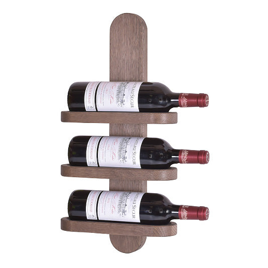 Produktbillede af Milano Vinreol til 3 flasker i røget eg på tilbud i høj kvalitet