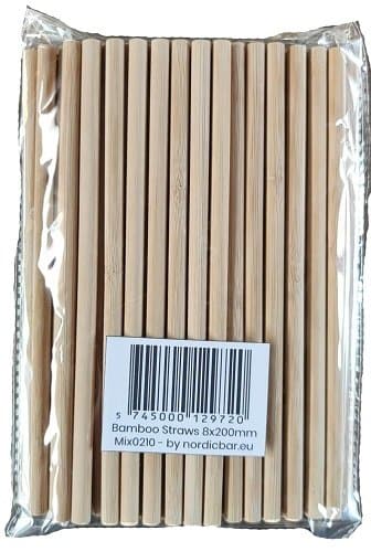 Bambus Sugerør 8x200m (5mm Indre Diameter) 50 Stk ❤ Kæmpe udvalg i PRIME BAR ❤ Billig fragt og hurtig levering 2 - 5 hverdage - Varenummer: BAR-615523 / Ean: &