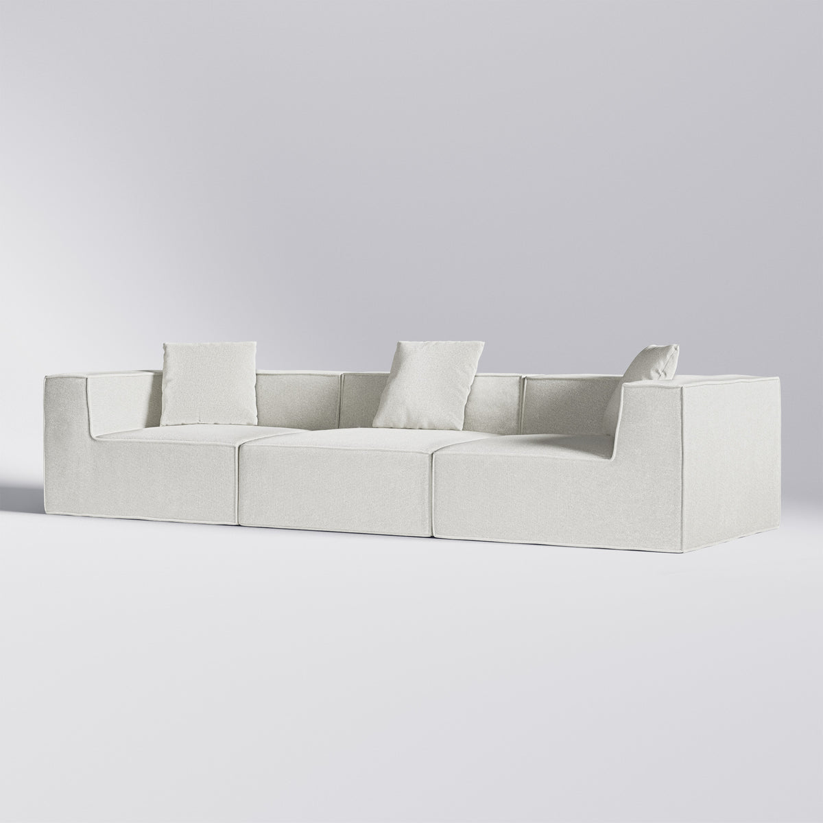 Hvid Moduri Harmony modulsofa med to hjørnemoduler og et sofamodul