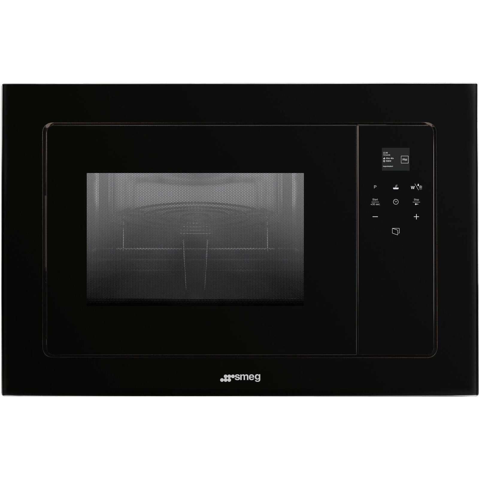 Smeg Smeg FMI120B3 Linea indbygningsmikroovn 39 cm, sort – detaljebillede (Mikrobølgeovne)