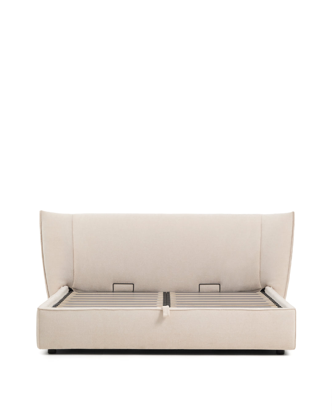 Produktbillede af KAVE HOME Arvian sengeramme m. opbevaringsbund og aftageligt betræk beige chenille 180x200 i premium kvalitet