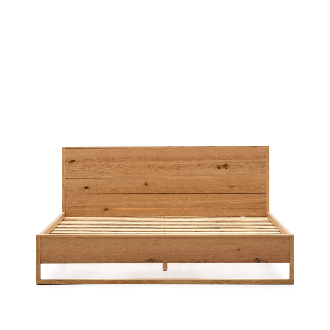 KAVE HOME Alguema sengeramme m. sengegavl og lamelbund natur egefiner 180x200