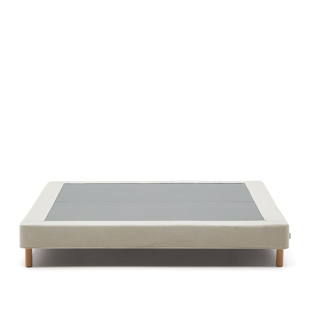 KAVE HOME Ofelia sengebund beige aftageligt betræk og bøgetræ til en 180x200cm madras