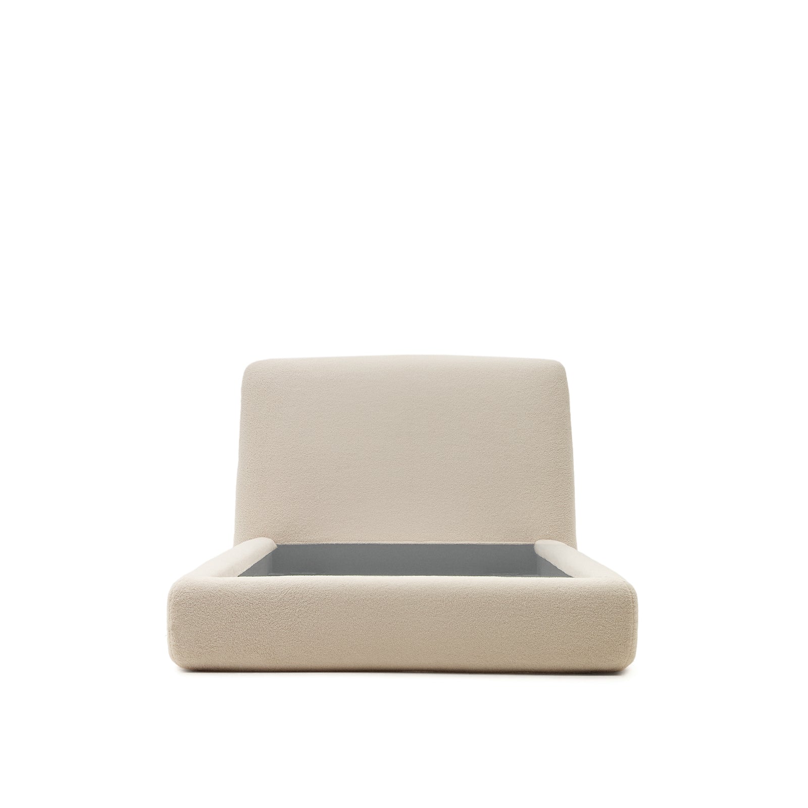 Produktbillede af KAVE HOME Martina sengeramme m. sengegavl off-white bouclé aftageligt betræk 90x200 i premium kvalitet
