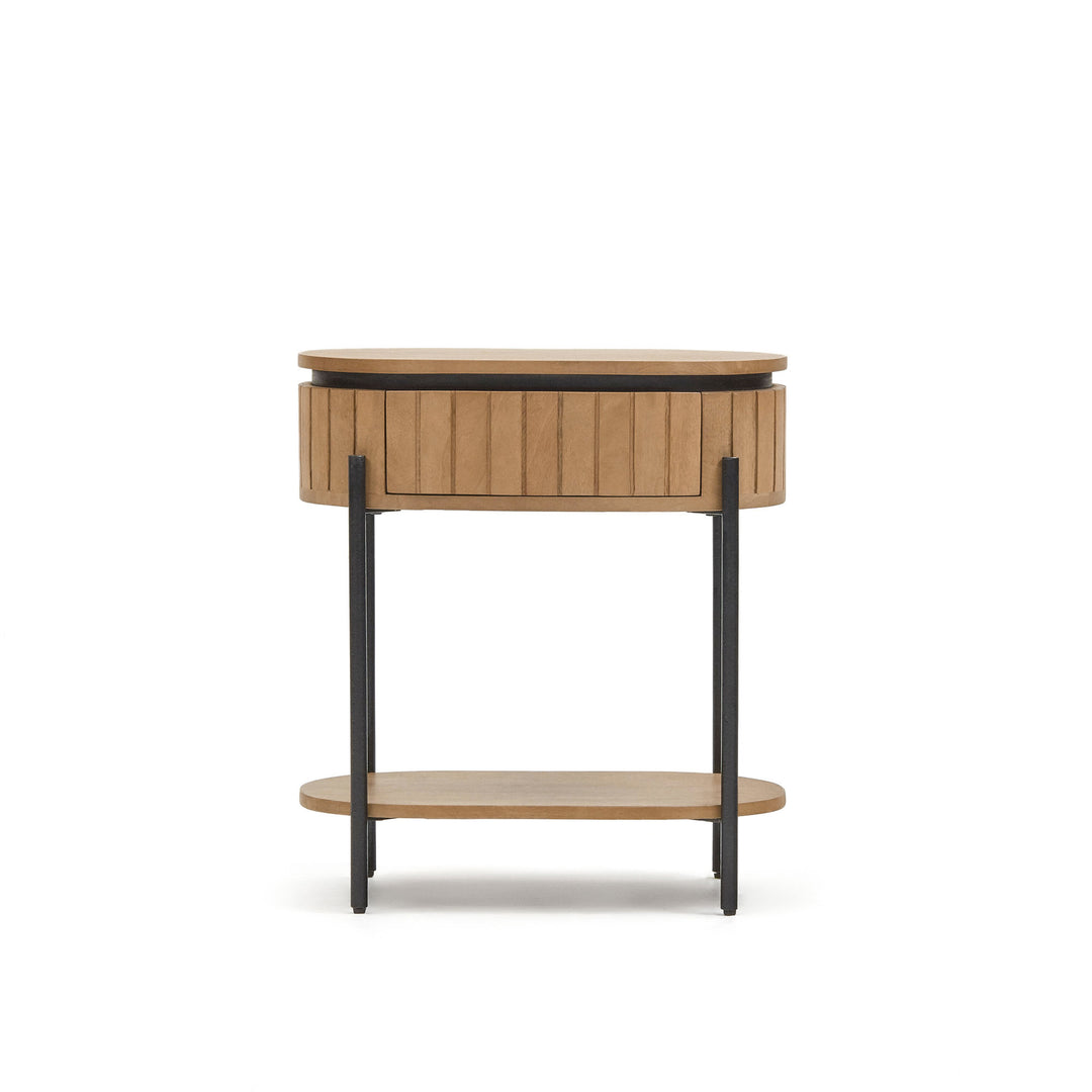KAVE HOME Licia sengebord m. 1 hylde og 1 skuffe natur mangotræ 55x35