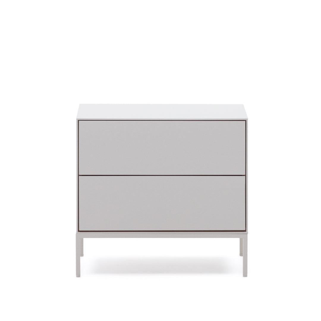KAVE HOME Vedrana natbord m. 2 skuffer hvid MDF og stål 60x55