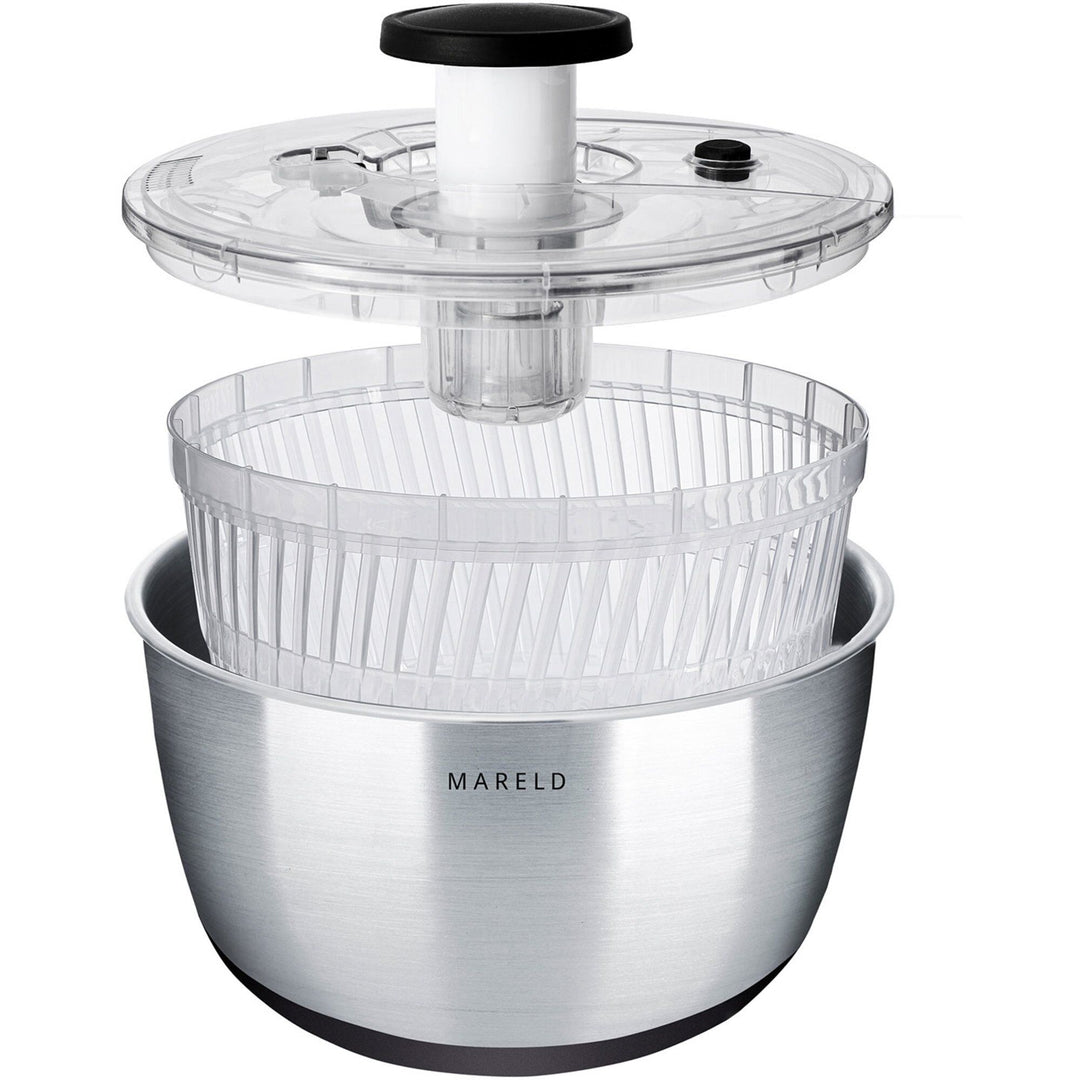 Mareld Mareld Salatslynge med pumpe 6 liter, rustfrit stål – produktvisning (Salatslynge)