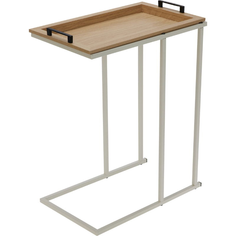 Produktbillede af Sidebord Råhvid Ramme Mdf på tilbud – premium kvalitet og detaljer