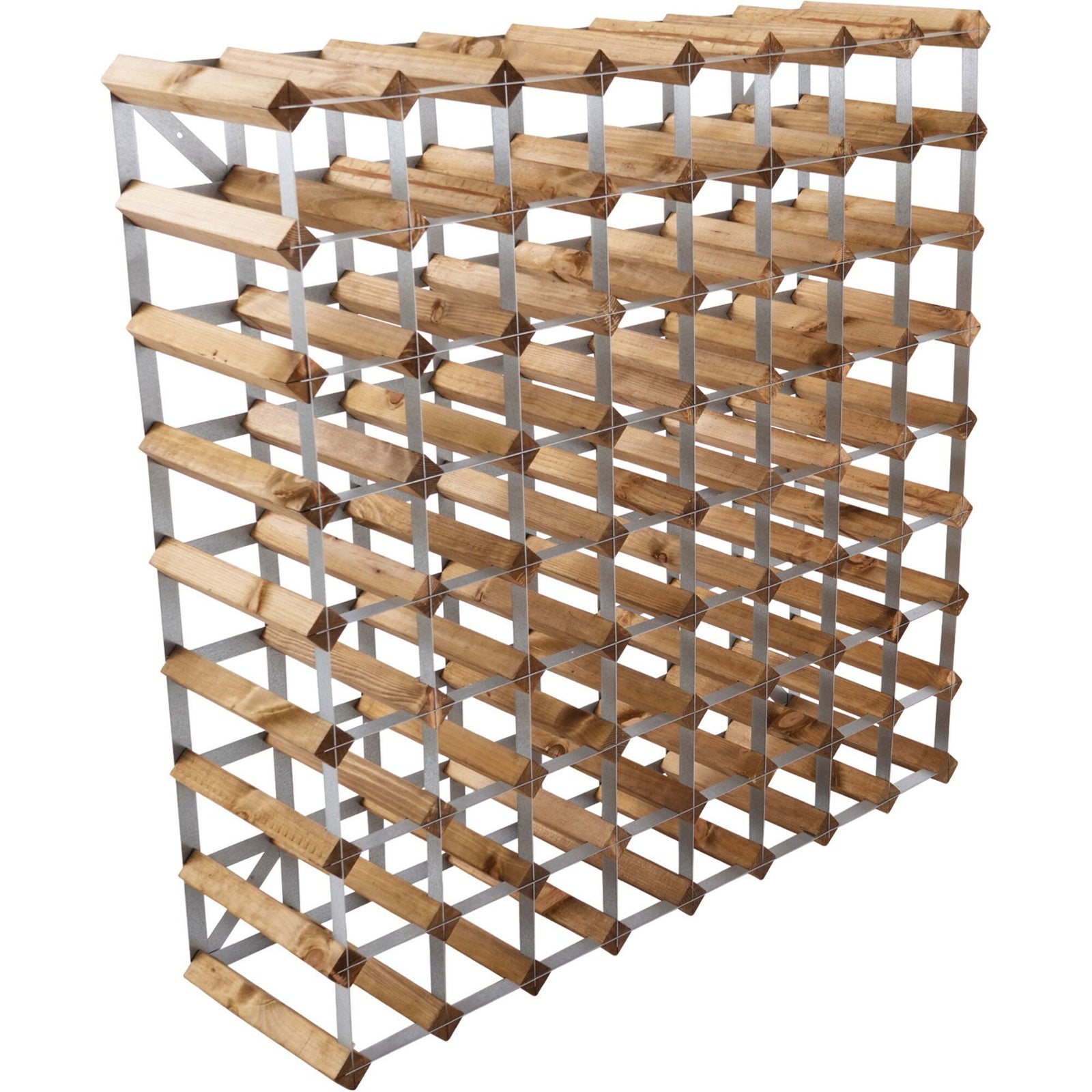 Traditional wine rack Traditional wine rack Vinreol Saml-Selv Lys Eg 72 flasker ❤ detaljebillede (Vinstativ)
