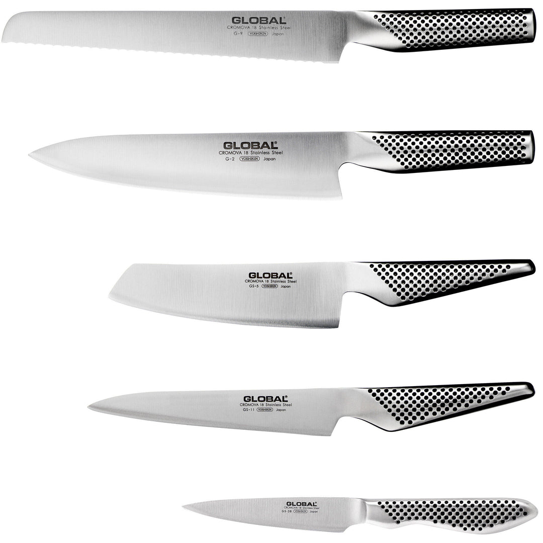 Global Global Knivsæt med 5 knive – frontbillede (Knivsæt)