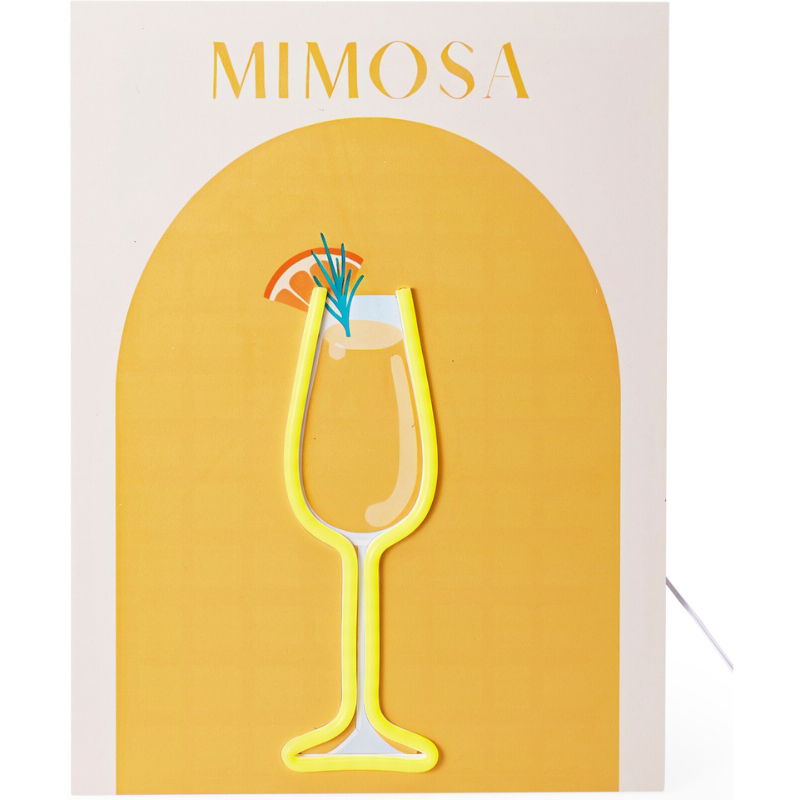 Produktbillede af Vægdekoration Neon Cocktails 40 Cm på tilbud – premium kvalitet og detaljer