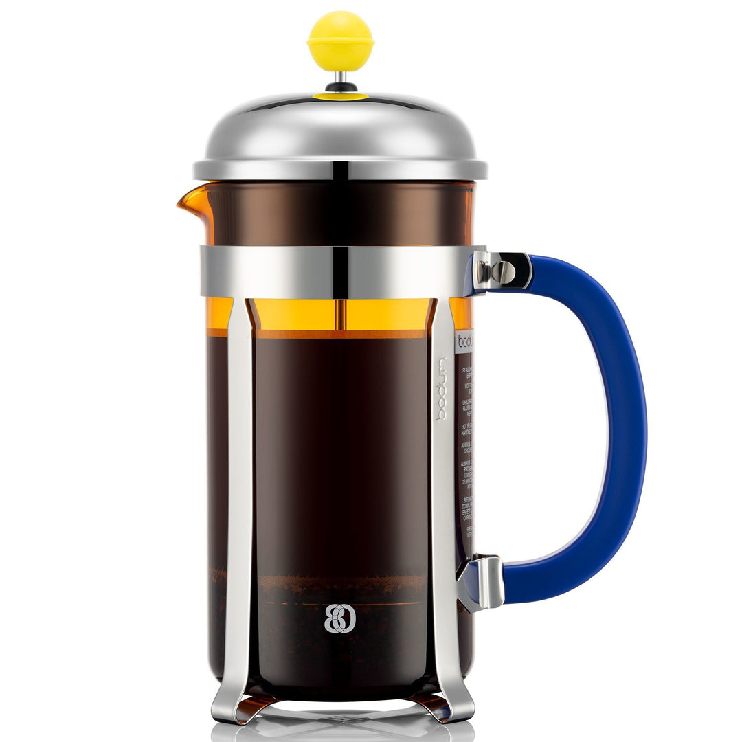 Bodum Bodum CHAMBORD Stempelkande 8 kopper, gul/blå – produktvisning (Stempelkande)