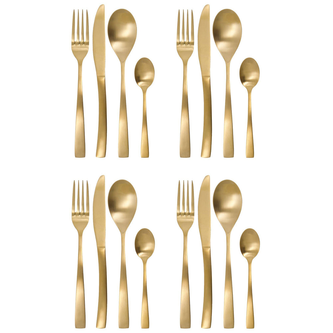 House doctor House doctor Guld bestik sæt 16 dele, guld ❤ billede i brug (Bestikssæt)