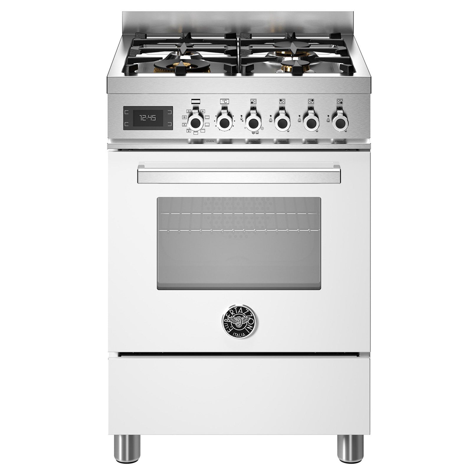 Bertazzoni Bertazzoni PRO64L1EBIT Professional gaskomfur med ovn, 60 cm, hvid ❤ billede i brug (Gasblus)