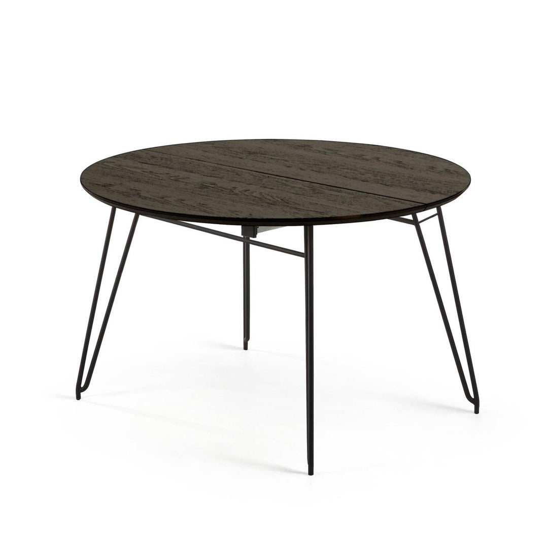 KAVE HOME Milian spisebord m. 2 tillægsplader asketræsfinish træ Ø120 200