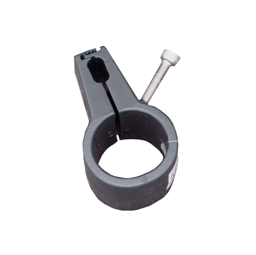 Produktbillede af Enkelt beslag for panelhegn Ø34 mm grå på tilbud i høj kvalitet