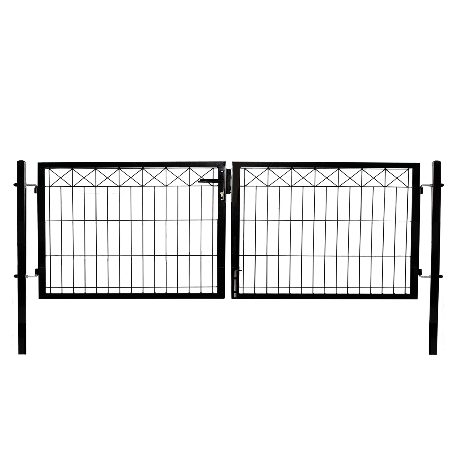 Produktbillede af Dobbeltlåge for panelhegn med Deko X 300 cm. på tilbud i høj kvalitet