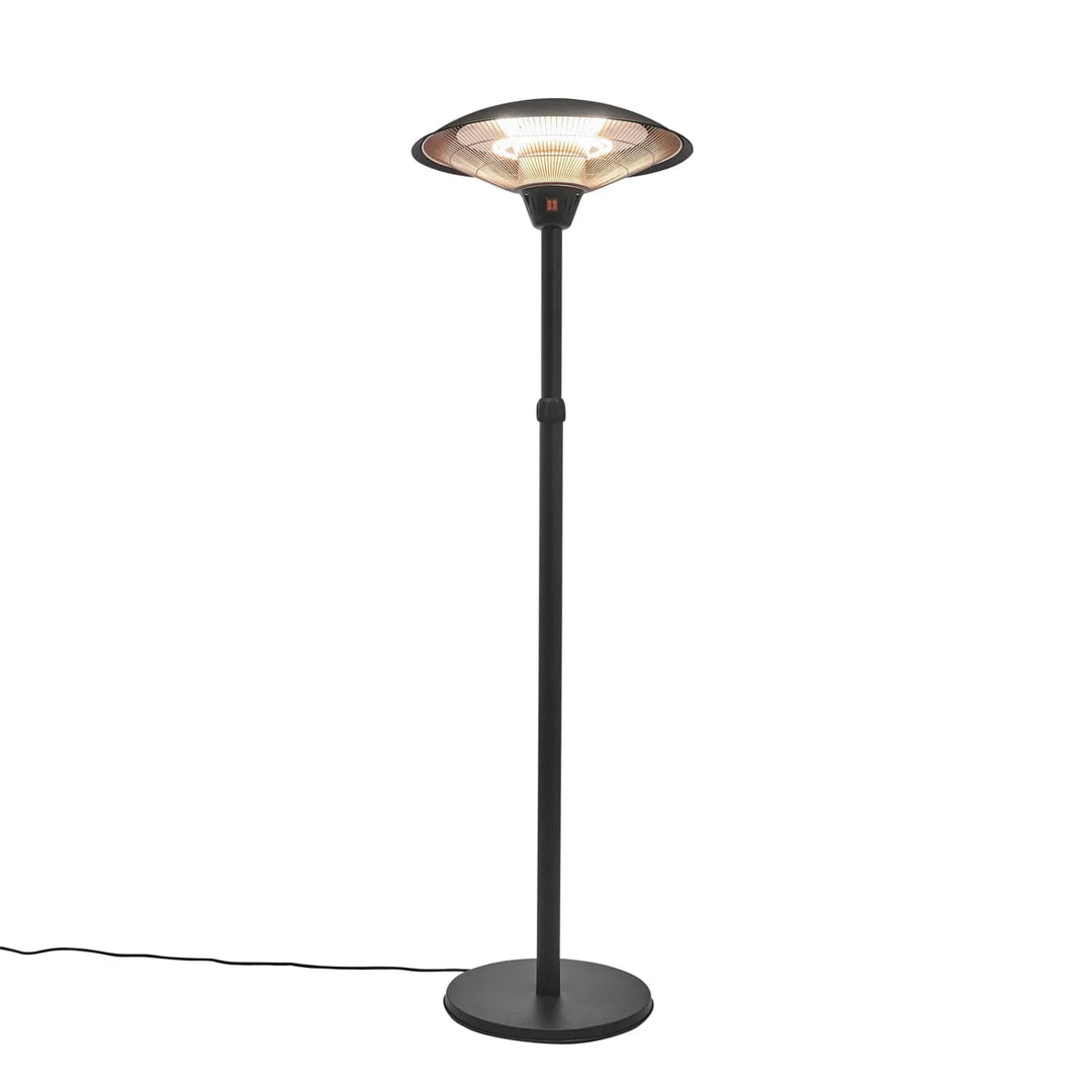 Produktbillede af HORTUS terrassevarmer gulvmodel med teleskop 900/1200/2100 W HA sort på tilbud i høj kvalitet