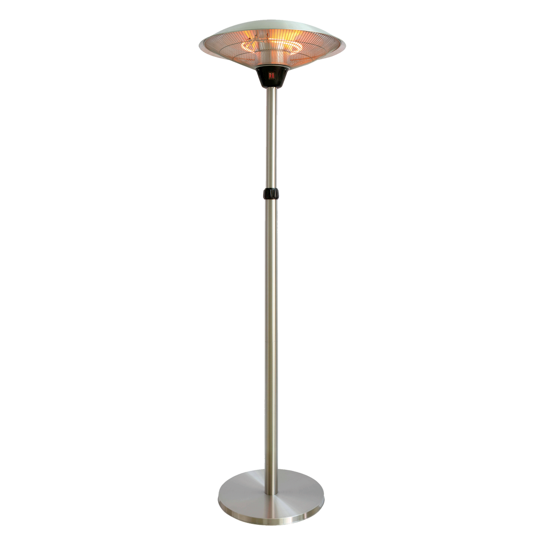 Produktbillede af HORTUS terrassevarmer gulvmodel med teleskop 900/1200/2100 W HA sølv på tilbud i høj kvalitet