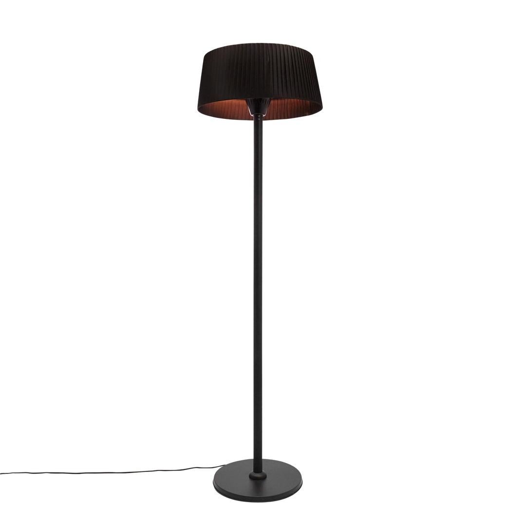 Produktbillede af HORTUS terrassevarmer gulvmodel med skærm 900/1200/2100 W HA Ø60 cm sort på tilbud i høj kvalitet