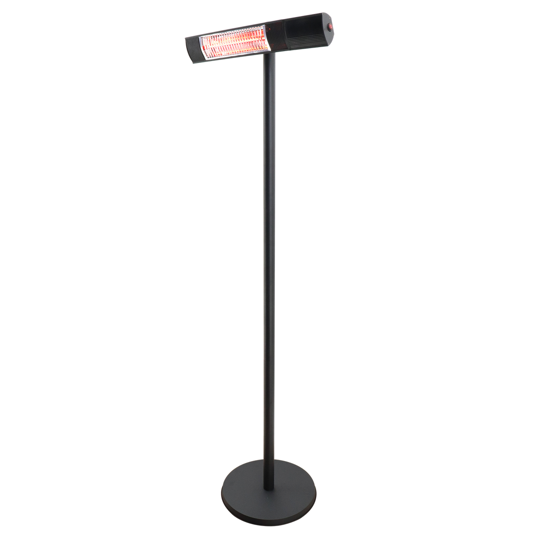 Produktbillede af HORTUS terrassevarmer gulvmodel GT 500/1000/1500W sort inkl. fjernbetjening på tilbud i høj kvalitet