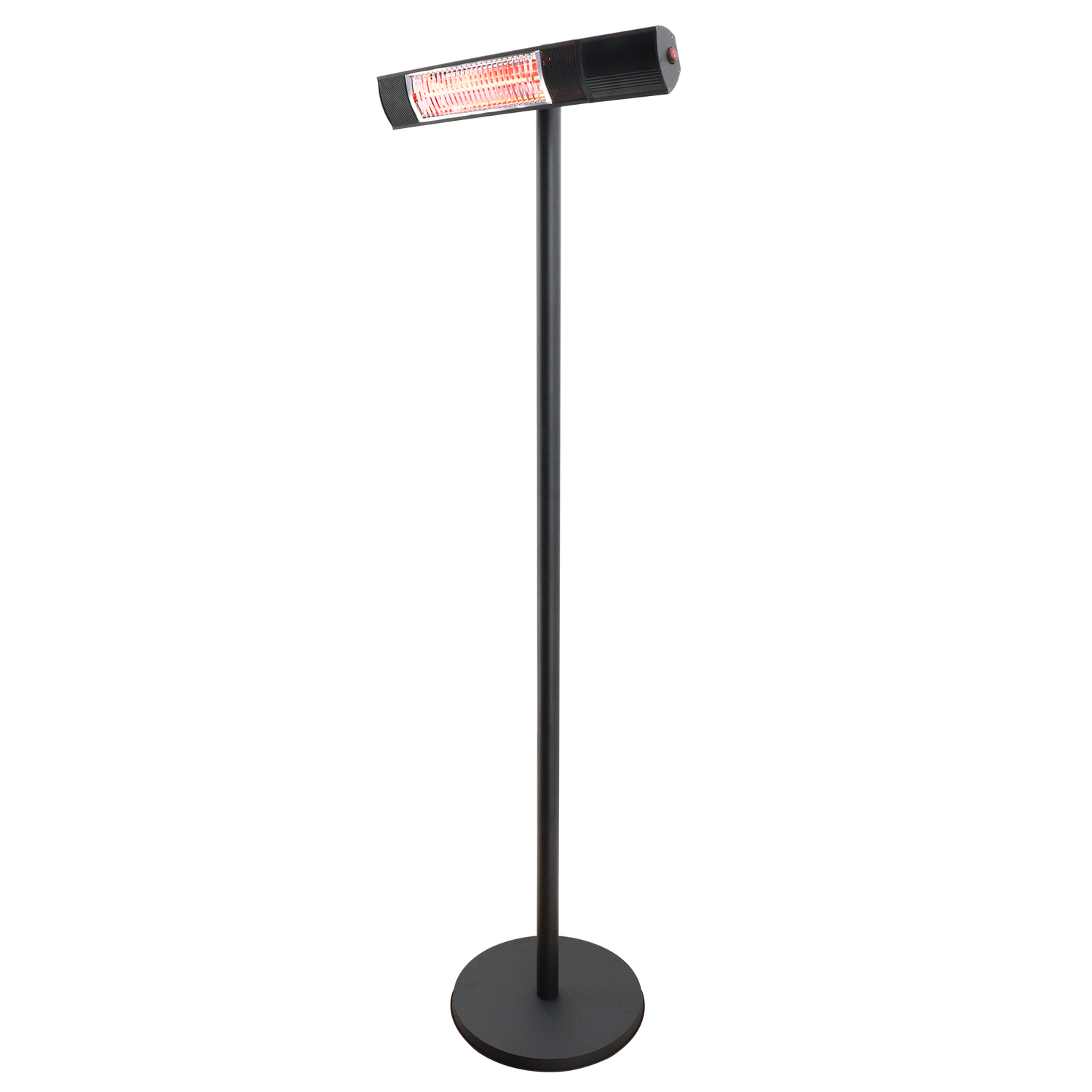 Produktbillede af HORTUS terrassevarmer gulvmodel GT 500/1000/1500W sort inkl. fjernbetjening på tilbud i høj kvalitet