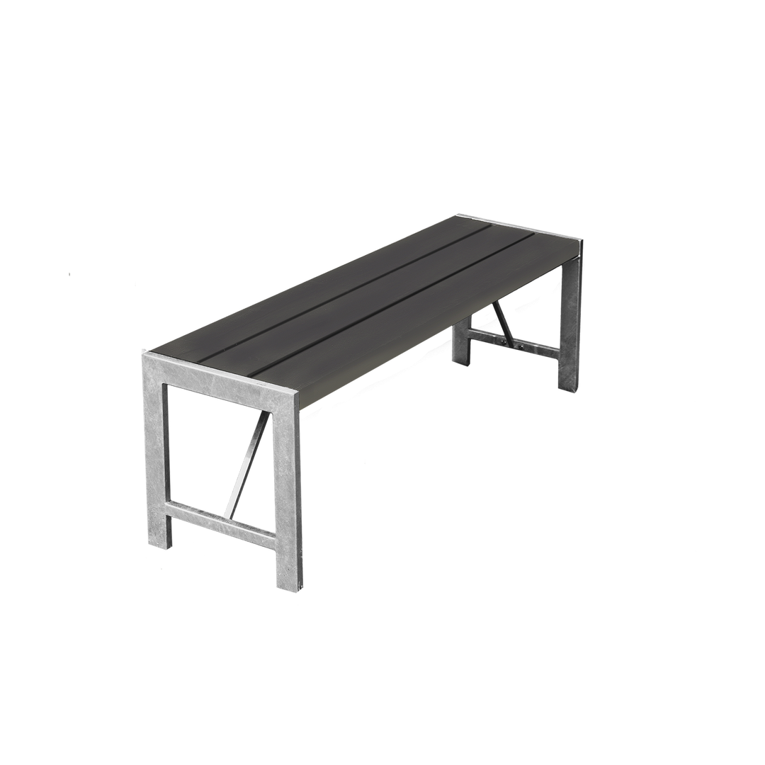 Produktbillede af Havebænk H-model 123 cm. Nonwood og med galvaniseret stel på tilbud i høj kvalitet