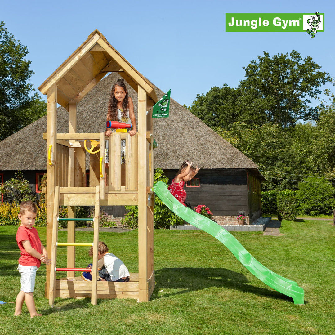 Produktbillede af Jungle Gym Club legetårn komplet ekskl. rutschebane på tilbud i høj kvalitet