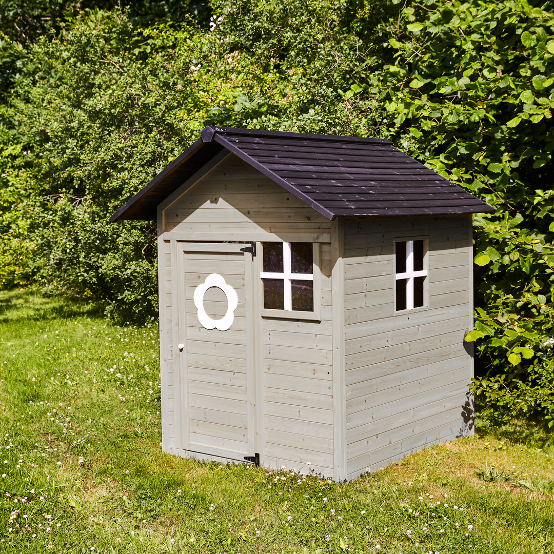 Produktbillede af NORDIC PLAY Active legehus sort/grå 158x148x132 cm. på tilbud i høj kvalitet