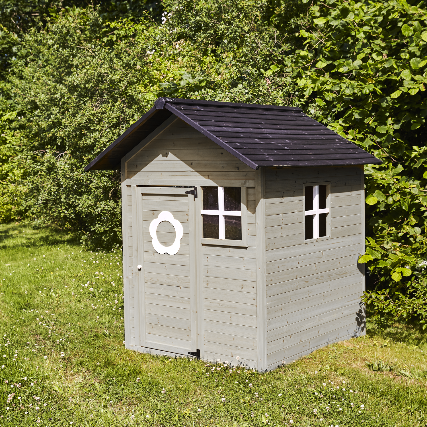 Produktbillede af NORDIC PLAY Active legehus sort/grå 158x148x132 cm. på tilbud i høj kvalitet