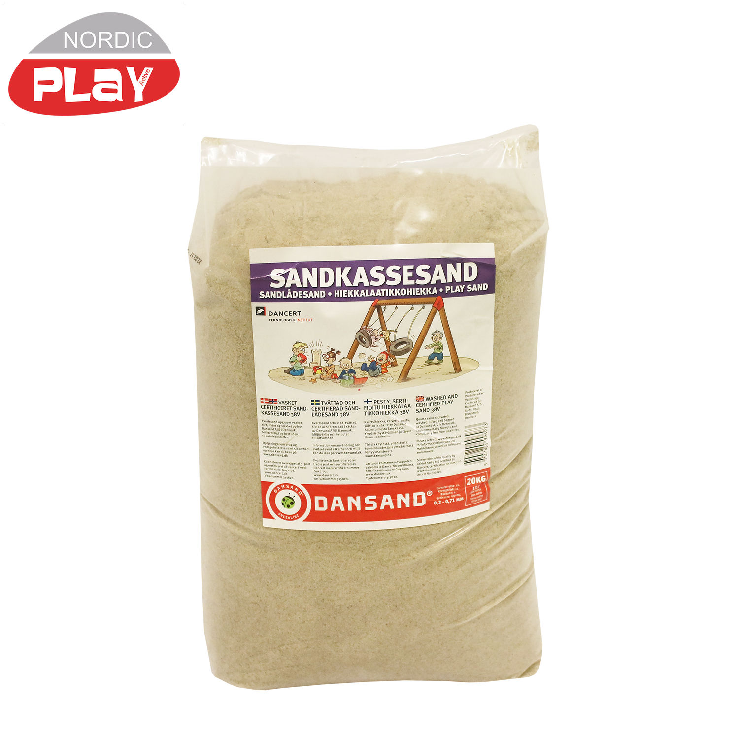 Produktbillede af Sandkassesand 38V 200 kg NORDIC PLAY på tilbud i høj kvalitet