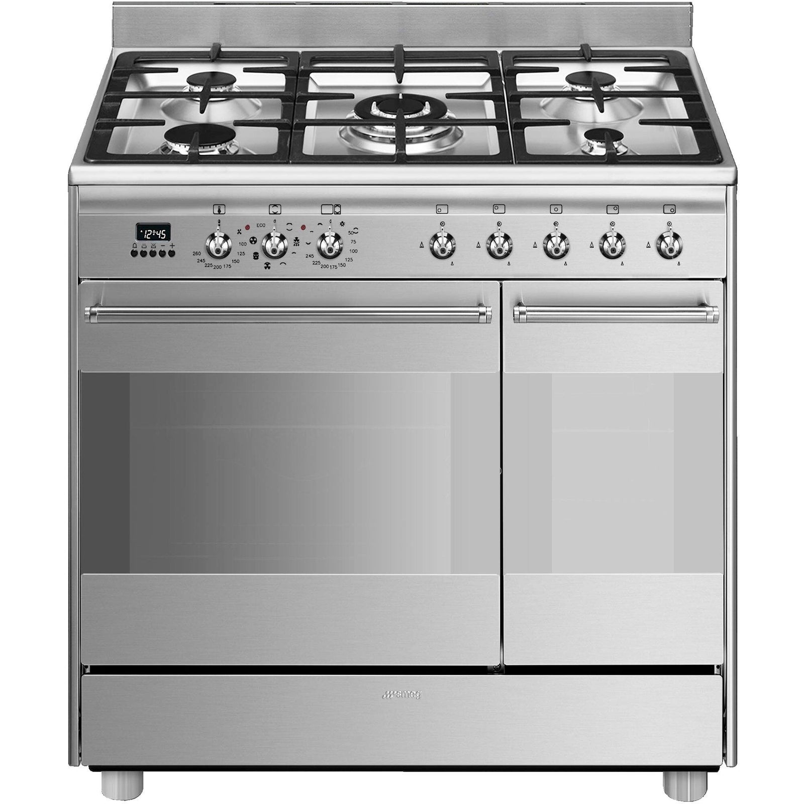 Smeg Smeg SCB92MX8 gaskomfur, 90 cm, rustfrit stål – produktbillede (Gasblus)