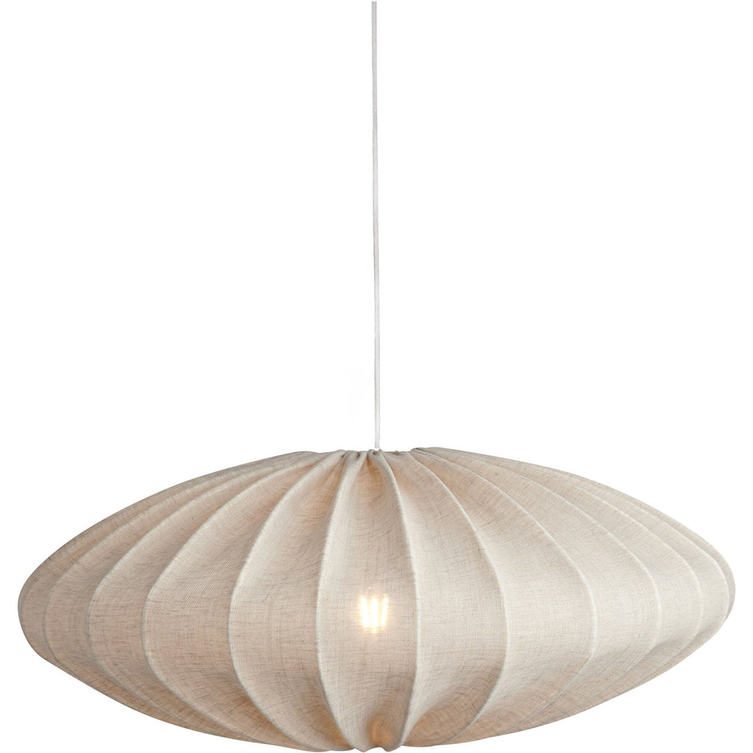 Watt&veke Watt&veke Ellipse loftslampe, 65 cm, hør, natur – billede i brug (Lampe)