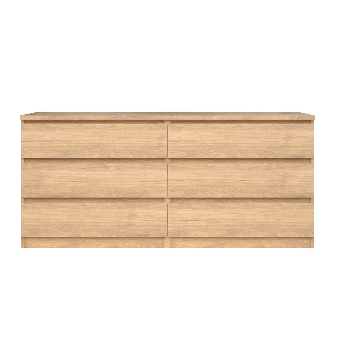 Produktbillede af TVILUM Naia Dobbelt kommode 6 skuffer ParcelJackson Hickory i premium kvalitet