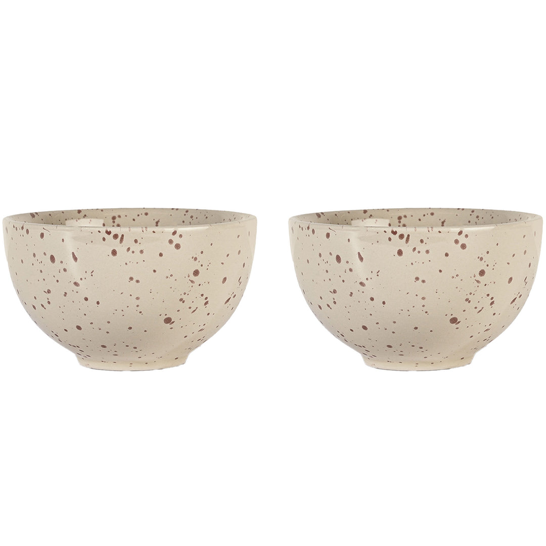 Sagaform Sagaform Ditte skål, beige/bordeaux – detaljebillede (Serveringsskål)